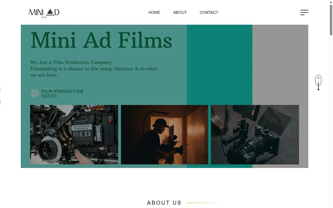 Mini Ad Films Film Production House Website Design